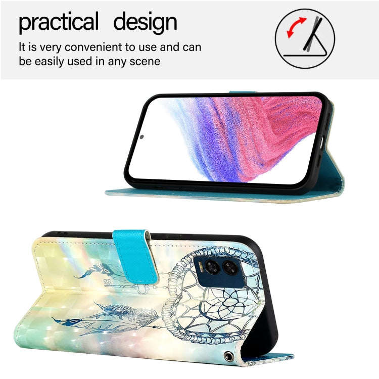 For BLU View Speed 5G 3D Painting Horizontal Flip Leather Phone Case(Dream Wind Chimes)