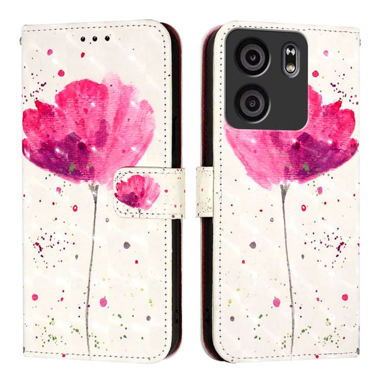 For BLU View 5 3D Painting Horizontal Flip Leather Phone Case(Flower)