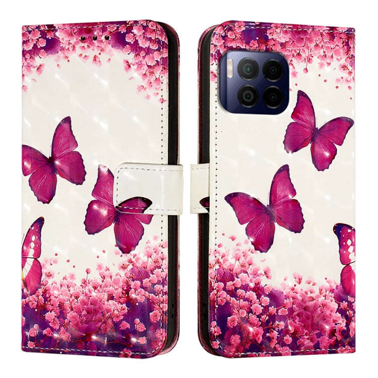 For T-Mobile REVVL 7 Pro 3D Painting Horizontal Flip Leather Phone Case(Rose Butterfly)