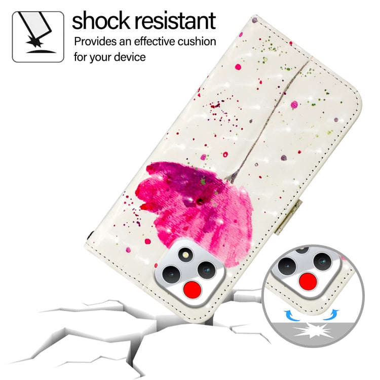 For T-Mobile REVVL 7 3D Painting Horizontal Flip Leather Phone Case(Flower)
