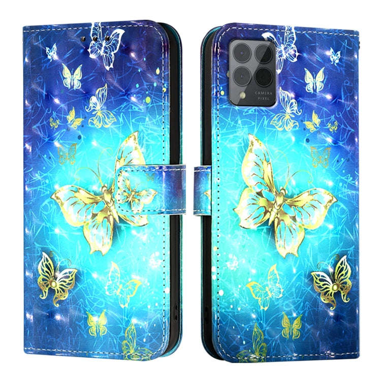 For T-Mobile REVVL 6 Pro / 6x Pro 3D Painting Horizontal Flip Leather Phone Case(Golden Butterfly)