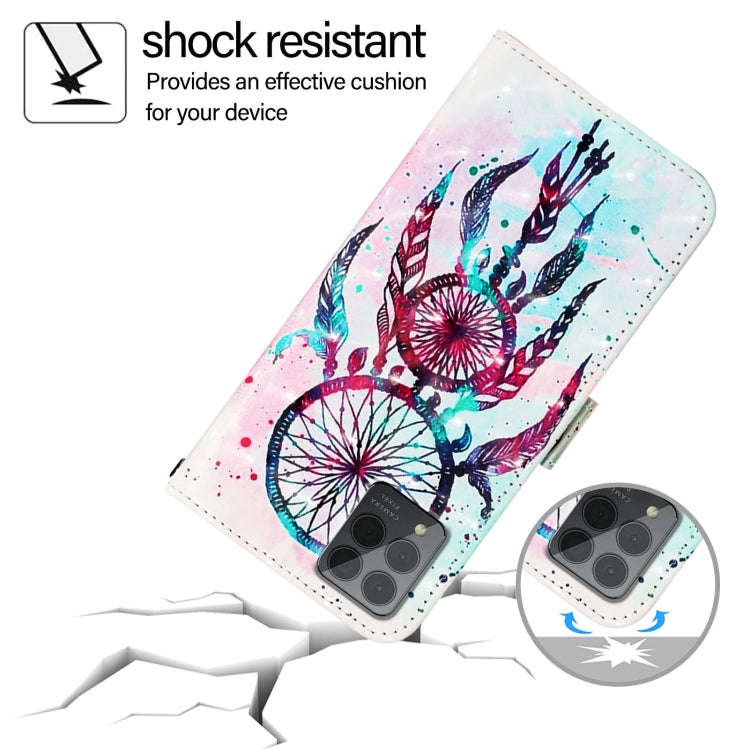 For T-Mobile REVVL 6 Pro / 6x Pro 3D Painting Horizontal Flip Leather Phone Case(Color Drop Wind ...