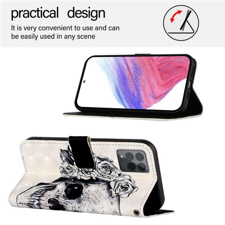 For T-Mobile REVVL 6 Pro / 6x Pro 3D Painting Horizontal Flip Leather Phone Case(Skull)