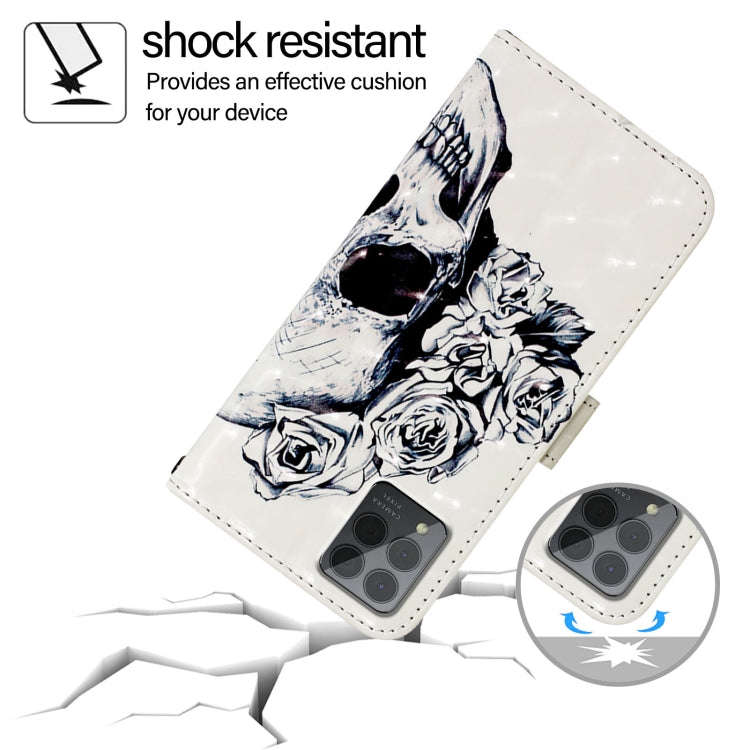 For T-Mobile REVVL 6 Pro / 6x Pro 3D Painting Horizontal Flip Leather Phone Case(Skull)