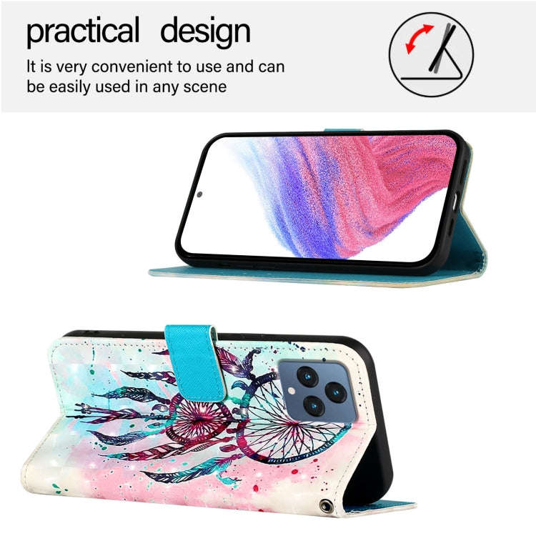 For T-Mobile REVVL 6 / 6x 3D Painting Horizontal Flip Leather Phone Case(Color Drop Wind Chimes)