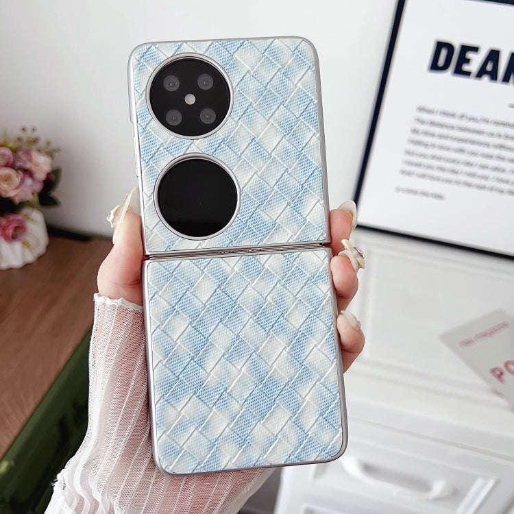 For Huawei Pocket 2 Colorful Woven Pattern Full Coverage Phone Case(Blue)