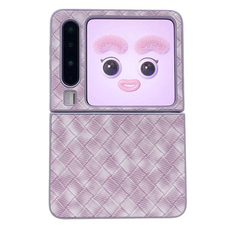 For Huawei Pura X Colorful Woven Pattern Full Coverage Phone Case(Purple)