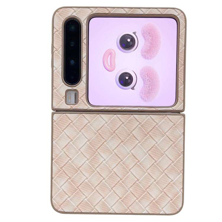 For Huawei Pura X Colorful Woven Pattern Full Coverage Phone Case(Orange)