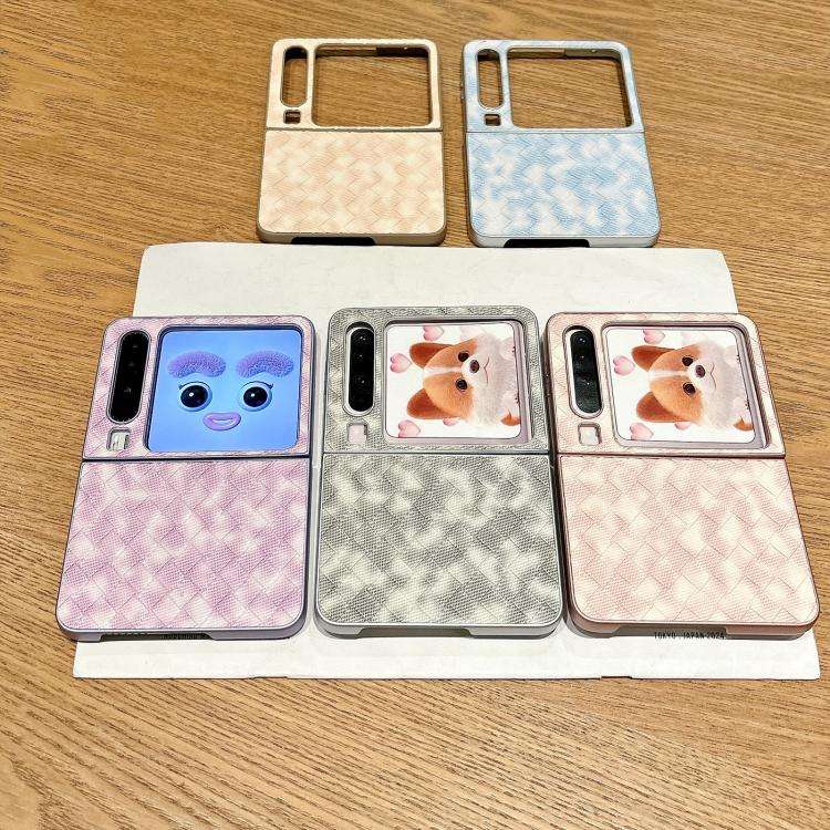 For Huawei Pura X Colorful Woven Pattern Full Coverage Phone Case(Black White)