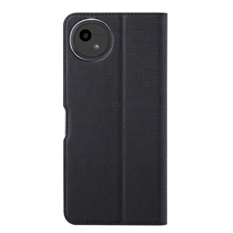 For Sharp Aquos Wish4 ViLi DMX Series TPU + PU Leather Magnetic Phone Case(Black)