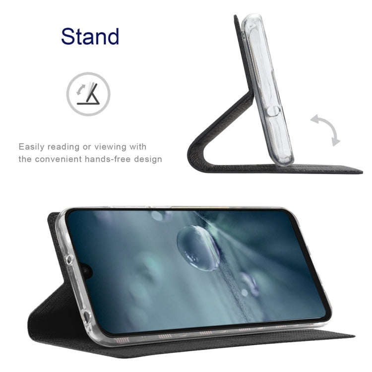 For Sharp Aquos Wish4 ViLi DMX Series TPU + PU Leather Magnetic Phone Case(Black)