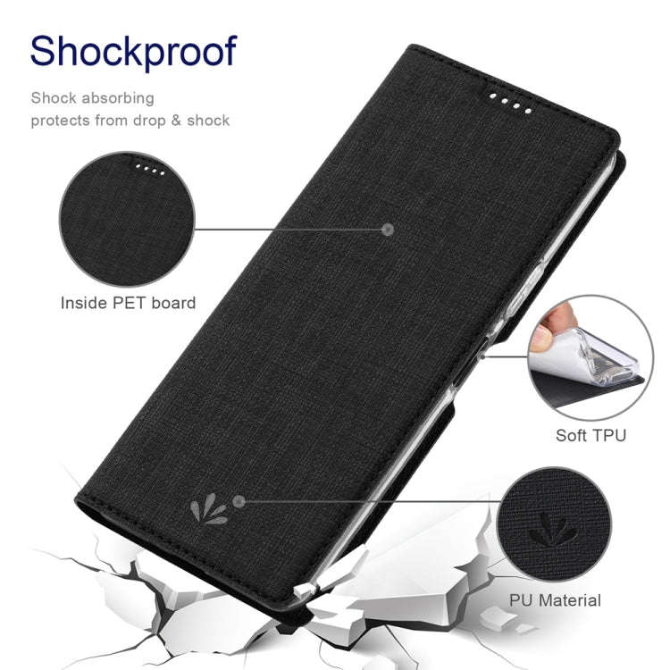 For Sharp Aquos Wish4 ViLi DMX Series TPU + PU Leather Magnetic Phone Case(Black)
