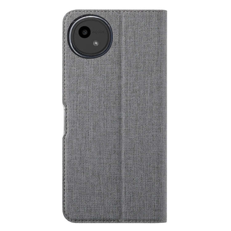 For Sharp Aquos Wish4 ViLi DMX Series TPU + PU Leather Magnetic Phone Case(Grey)