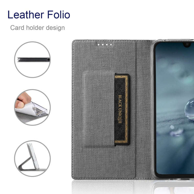 For Sharp Aquos Wish4 ViLi DMX Series TPU + PU Leather Magnetic Phone Case(Grey)