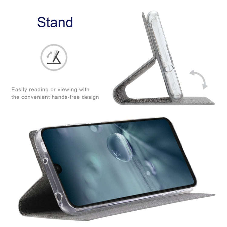 For Sharp Aquos Wish4 ViLi DMX Series TPU + PU Leather Magnetic Phone Case(Grey)