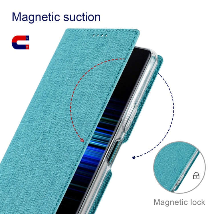 For Sharp Aquos Wish4 ViLi DMX Series TPU + PU Leather Magnetic Phone Case(Blue)