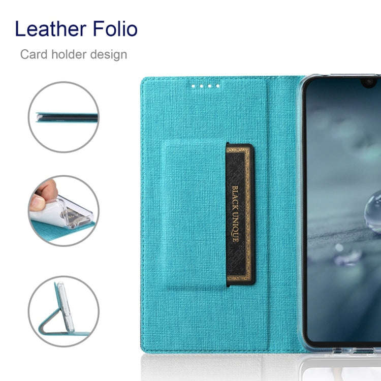 For Sharp Aquos Wish4 ViLi DMX Series TPU + PU Leather Magnetic Phone Case(Blue)