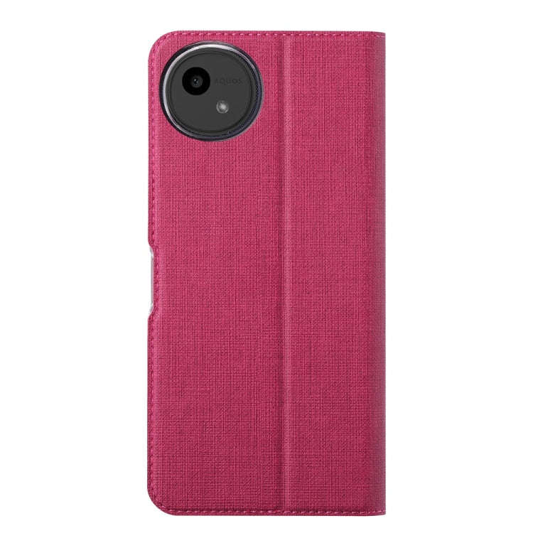 For Sharp Aquos Wish4 ViLi DMX Series TPU + PU Leather Magnetic Phone Case(Rose Red)