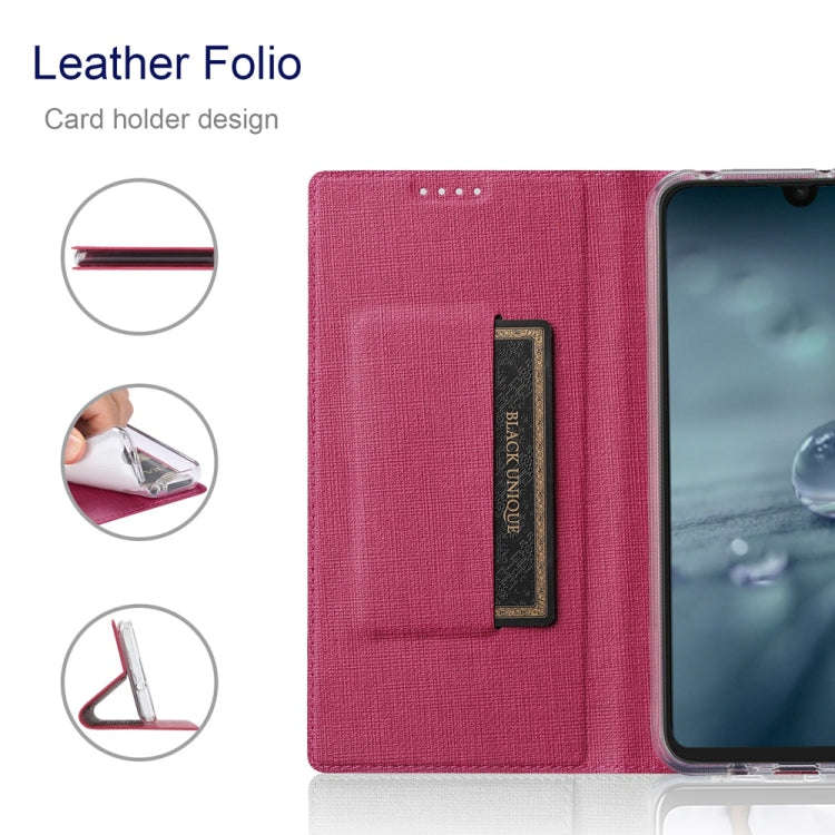 For Sharp Aquos Wish4 ViLi DMX Series TPU + PU Leather Magnetic Phone Case(Rose Red)