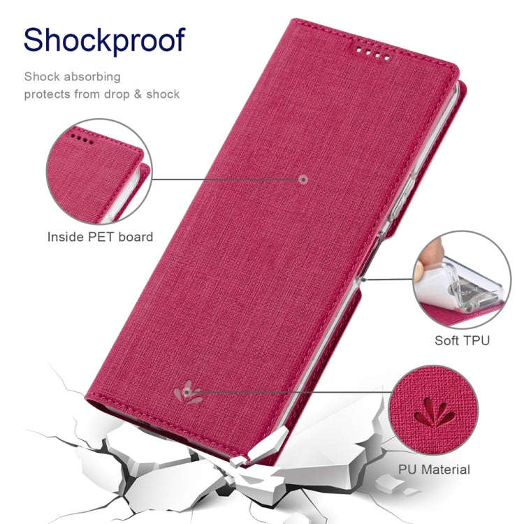 For Sharp Aquos Wish4 ViLi DMX Series TPU + PU Leather Magnetic Phone Case(Rose Red)