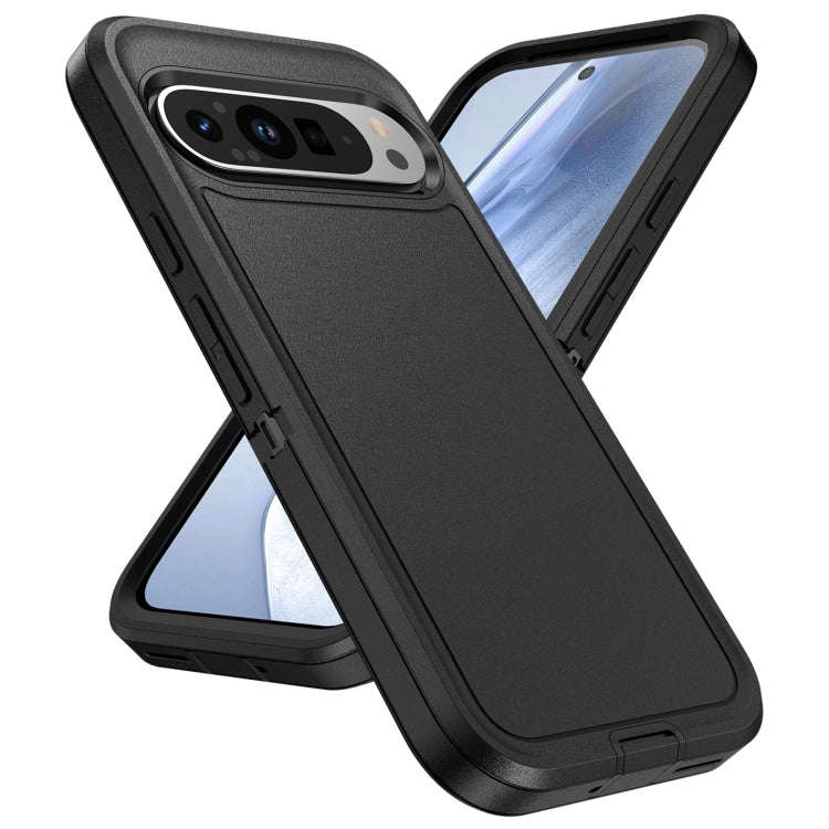 For Google Pixel 9 Pro Life Waterproof Rugged PC + Silicone Phone Case(Black)