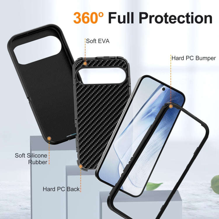 For Google Pixel 9 Pro Life Waterproof Rugged PC + Silicone Phone Case(Black)