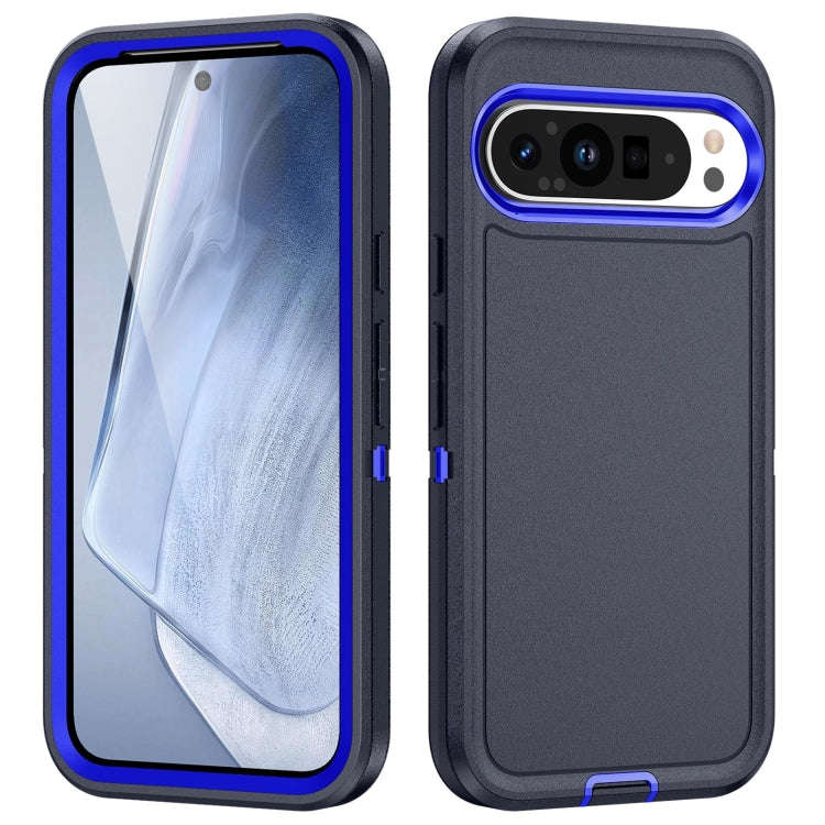 For Google Pixel 9 Life Waterproof Rugged PC + Silicone Phone Case(Dark Blue + Royal Blue)
