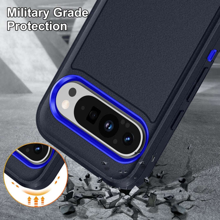 For Google Pixel 9 Life Waterproof Rugged PC + Silicone Phone Case(Dark Blue + Royal Blue)