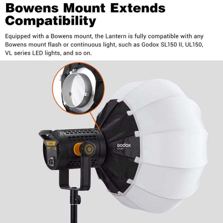 Godox Folding Lantern Softbox Bowens Mount Softbox, Model:CS-50D