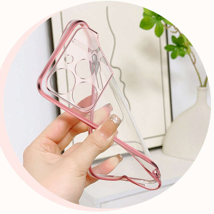For Tecno Pova 6 Pro Plated Gradient Glitter Round Holder TPU Phone Case(Silver)