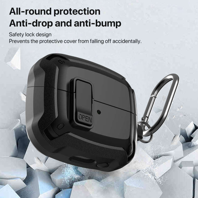 For Samsung Galaxy Buds 3 / 3 Pro Bumblebee Earphone Protective Case with Switch & Hook(Black)