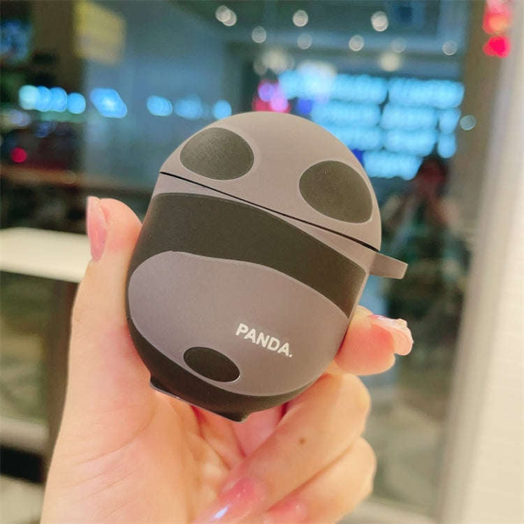 For Redmi Buds 4 Panda Back Earbuds Box Frosted TPU Case(Black Grey)