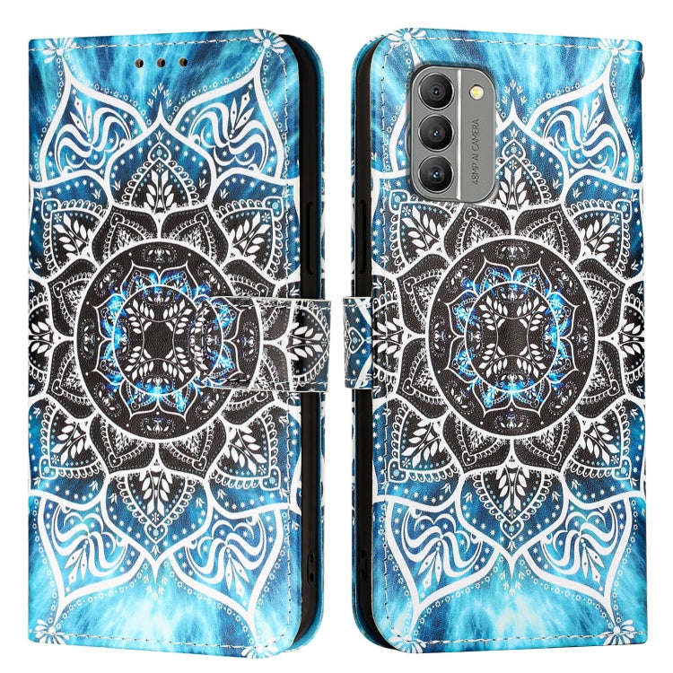 For Nokia G400 Colored Drawing Pattern Plain Weave Leather Phone Case(Undersea Mandala)