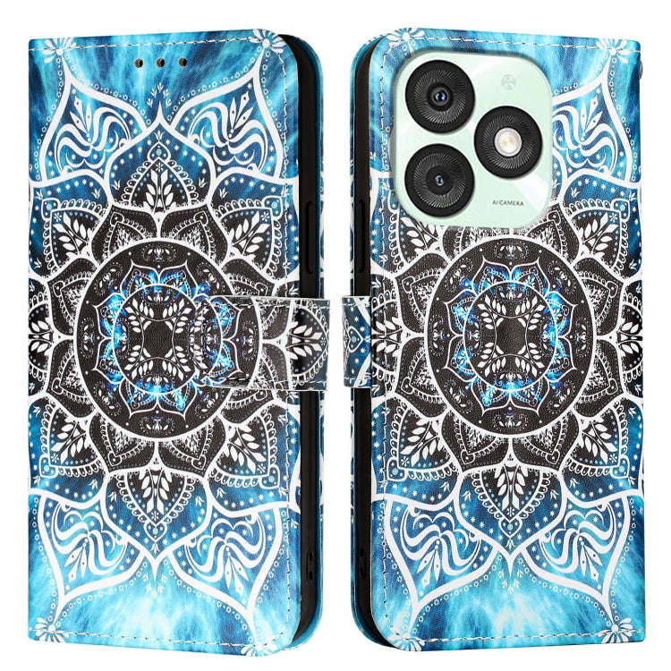 For itel A50   Colored Drawing Pattern Plain Weave Leather Phone Case(Undersea Mandala)