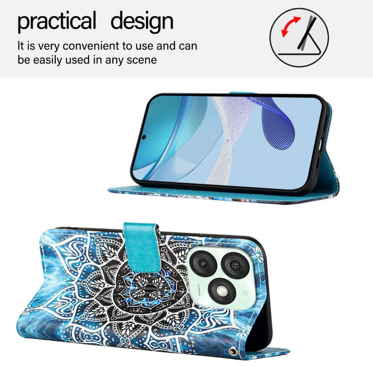 For itel A50   Colored Drawing Pattern Plain Weave Leather Phone Case(Undersea Mandala)