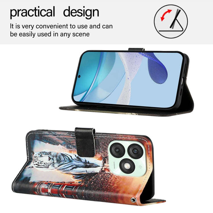 For itel A50   Colored Drawing Pattern Plain Weave Leather Phone Case(Cats And Tigers)