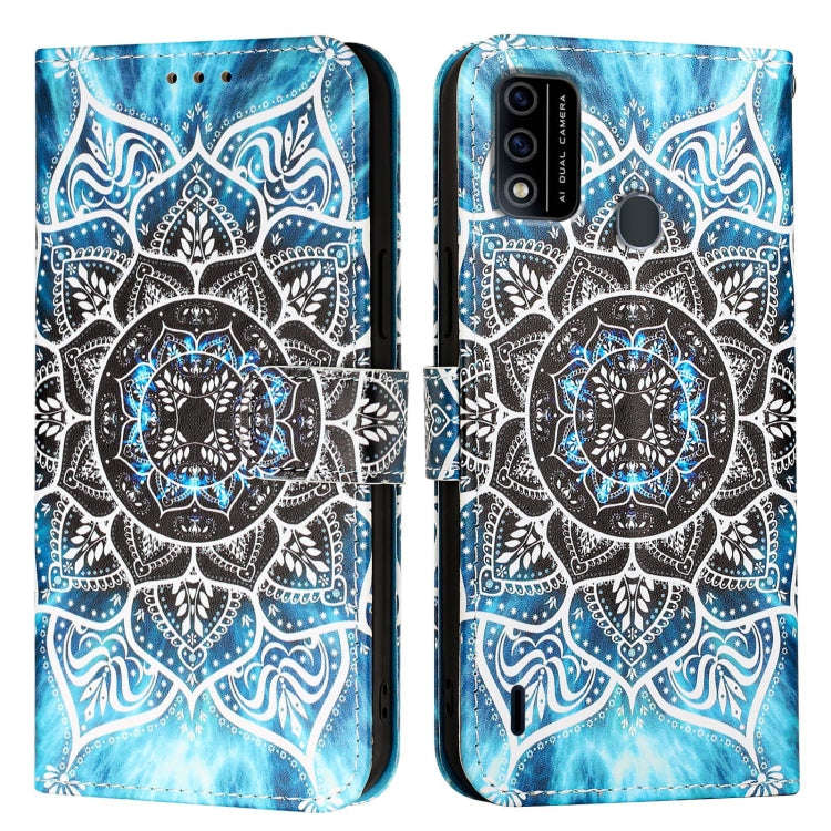 For itel A48 Colored Drawing Pattern Plain Weave Leather Phone Case(Undersea Mandala)