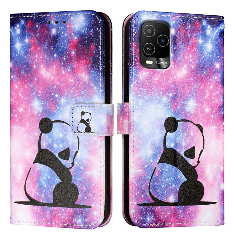 For BLU View 5 Pro Colored Drawing Pattern Plain Weave Leather Phone Case(Baby Panda)