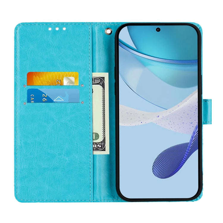 For BLU View Speed 5G Colored Drawing Pattern Plain Weave Leather Phone Case(Tower Butterfly)