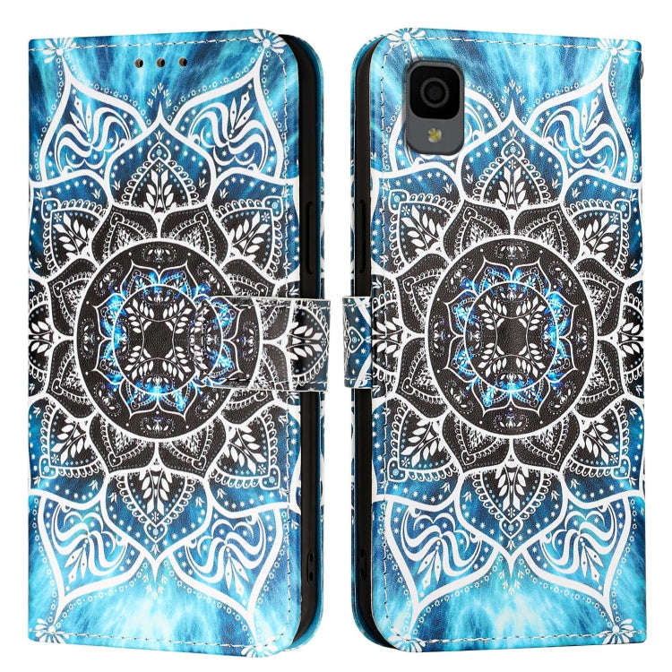 For TCL 30 XL T701DL Colored Drawing Pattern Plain Weave Leather Phone Case(Undersea Mandala)