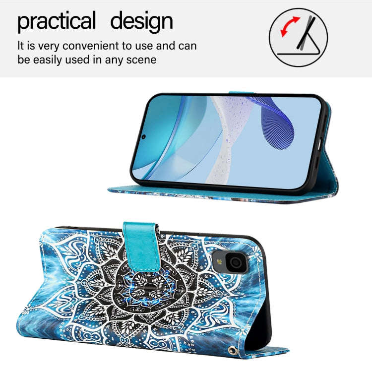 For TCL 30 XL T701DL Colored Drawing Pattern Plain Weave Leather Phone Case(Undersea Mandala)