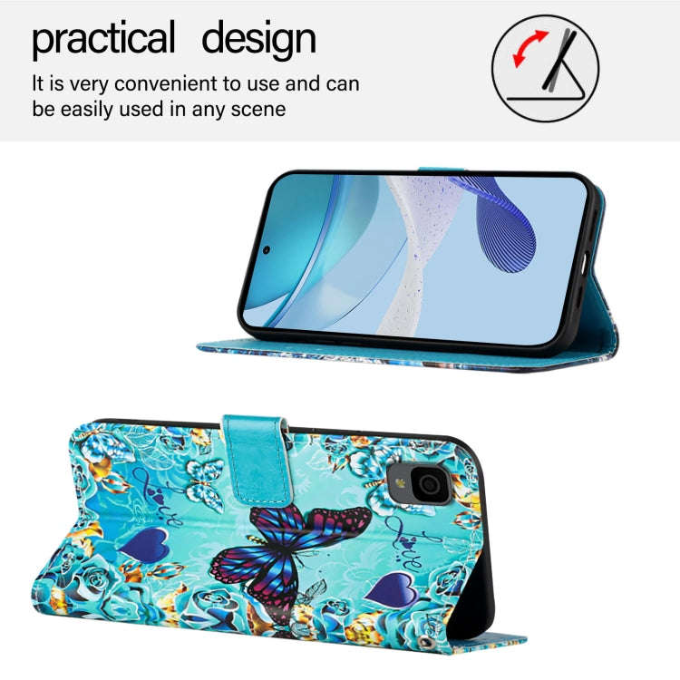 For TCL 30 XL T701DL Colored Drawing Pattern Plain Weave Leather Phone Case(Love Butterfly)