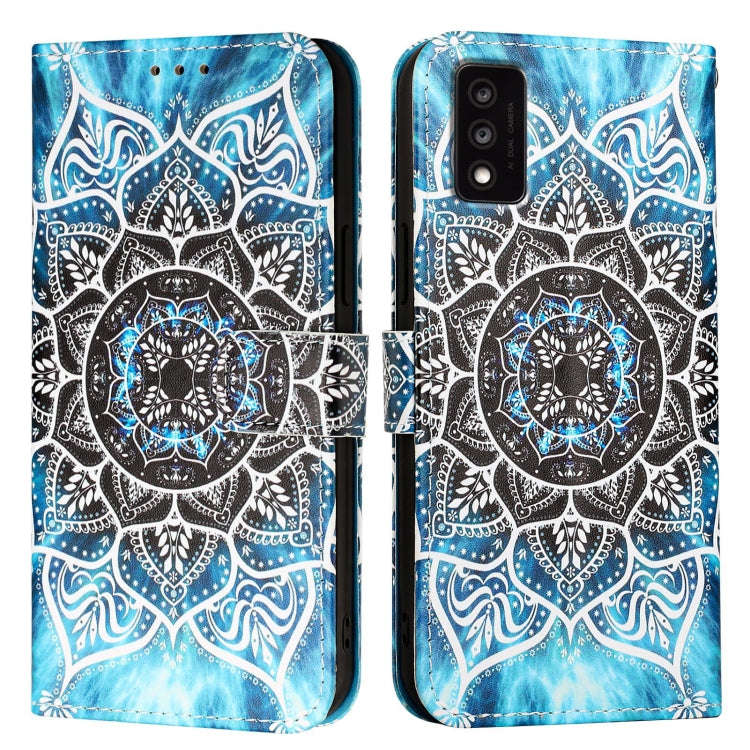For TCL 30T T603DL Colored Drawing Pattern Plain Weave Leather Phone Case(Undersea Mandala)