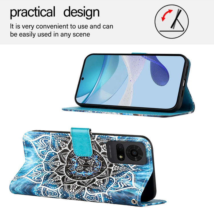 For TCL 50 LE 5G Colored Drawing Pattern Plain Weave Leather Phone Case(Undersea Mandala)