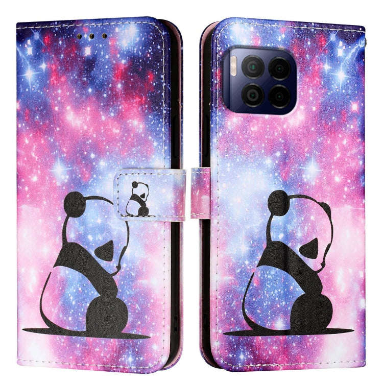 For T-Mobile REVVL 7 Pro 5G Colored Drawing Pattern Plain Weave Leather Phone Case(Baby Panda)