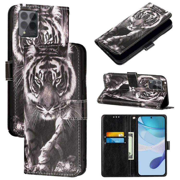 For T-Mobile REVVL 6 Pro / 6x Pro 5G Colored Drawing Pattern Plain Weave Leather Phone Case(Black...