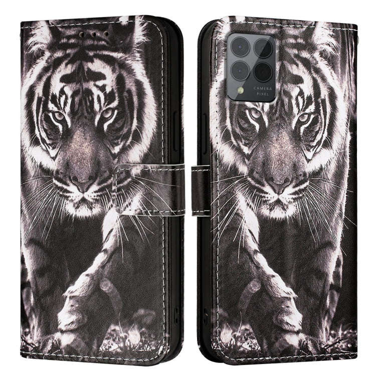 For T-Mobile REVVL 6 Pro / 6x Pro 5G Colored Drawing Pattern Plain Weave Leather Phone Case(Black...