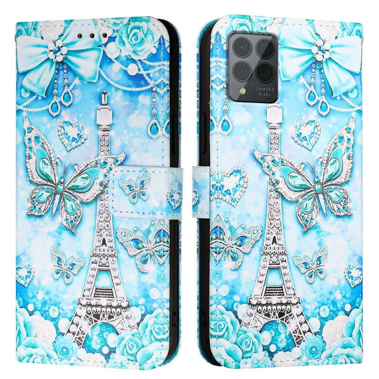 For T-Mobile REVVL 6 Pro / 6x Pro 5G Colored Drawing Pattern Plain Weave Leather Phone Case(Tower...