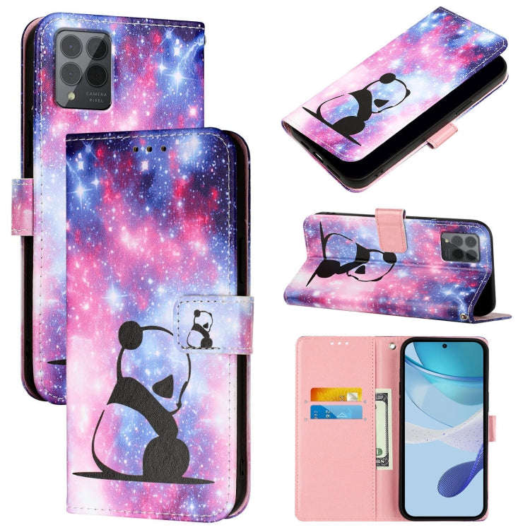 For T-Mobile REVVL 6 Pro / 6x Pro 5G Colored Drawing Pattern Plain Weave Leather Phone Case(Baby ...