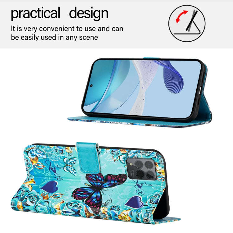 For T-Mobile REVVL 6 Pro / 6x Pro 5G Colored Drawing Pattern Plain Weave Leather Phone Case(Love ...